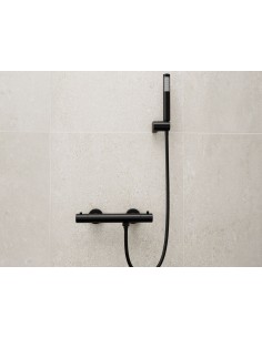 THERMOSTATIQUE DOUCHE NOIR ROUND AVEC KIT 2