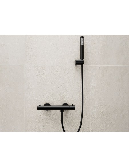 THERMOSTATIQUE DOUCHE NOIR ROUND AVEC KIT