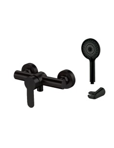 MITIGEUR DOUCHE IONY NOIR ACIER AVEC KIT DOUCHE