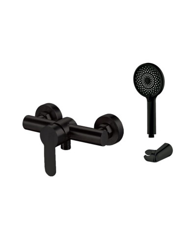 MITIGEUR DOUCHE IONY NOIR ACIER AVEC KIT DOUCHE