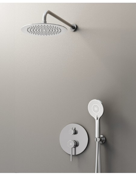 MITIGEUR DOUCHE ENCASTRÉ SIRIO CHROME + TETE MURALE