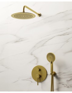 MITIGEUR DOUCHE ENCASTRÉ SIRIO GOLD + TETE MURALE