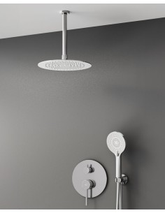 MITIGEUR DOUCHE ENCASTRÉ SIRIO CHROME + TETE AU PLAFOND