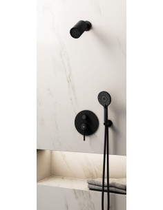MITIGEUR DOUCHE ENCASTRÉ SIRIO NOIR + MINIMAL TETE PLUIE