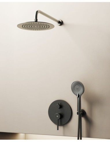 MITIGEUR DOUCHE ENCASTRÉ SIRIO TITANE + TETE MURALE