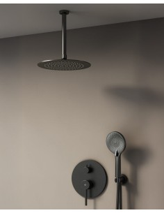 MITIGEUR DOUCHE ENCASTRÉ SIRIO TITANE + TETE AU PLAFOND