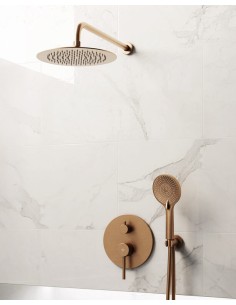 MITIGEUR DOUCHE ENCASTRÉ SIRIO CUIVRE + TETE MURALE
