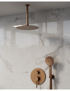 MITIGEUR DOUCHE ENCASTRÉ SIRIO CUIVRE + TETE AU PLAFOND