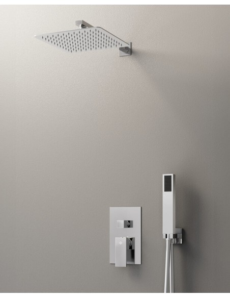 ORION MITIGEUR DOUCHE ENCASTRÉ CHROMÉ + TETE MURALE