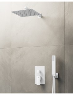 ORION MITIGEUR DOUCHE ENCASTRÉ BLANC + TETE MURALE