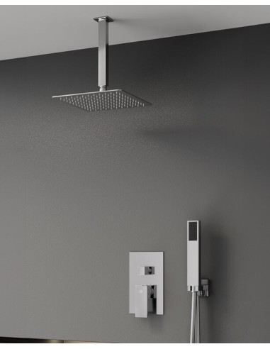 ORION MITIGEUR DOUCHE ENCASTRÉ CHROME + TETE AU PLAFOND