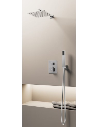 KIT DOUCHE THERMOSTATIQUE ORION CHROME + TETE MURALE