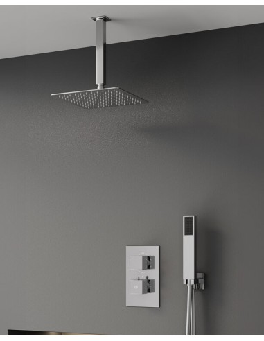 DOUCHE THERMOSTATIQUE ORION CHROME + TETE PLAFOND