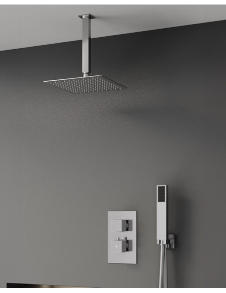 DOUCHE THERMOSTATIQUE ORION CHROME + TETE PLAFOND