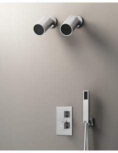 THERMOSTATIQUE DOUCHE ENCASTRÉ ORION CHROME + TETES (PLUIE+CASCADE)