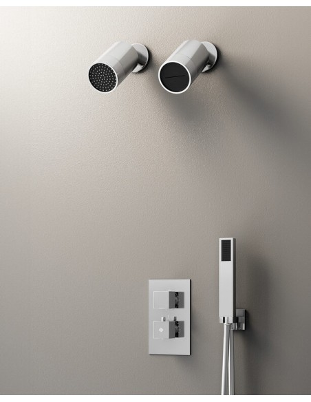 THERMOSTATIQUE DOUCHE ENCASTRÉ ORION CHROME + TETES (PLUIE+CASCADE)