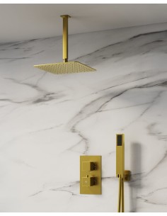 DOUCHE THERMOSTATIQUE ORION OR + TETE PLAFOND