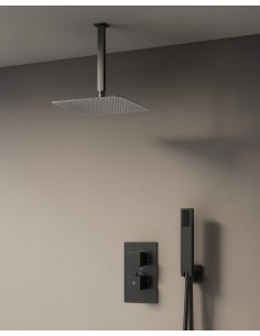 DOUCHE THERMOSTATIQUE ORION TITANE + TETE PLAFOND