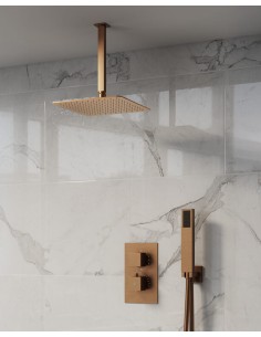 DOUCHE THERMOSTATIQUE ORION CUIVRE + TETE PLAFOND
