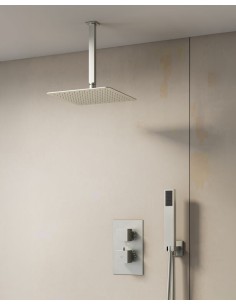 DOUCHE THERMOSTATIQUE ORION NICKEL + TETE PLAFOND