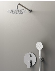 CASSIO MITIGEUR DOUCHE ENCASTRÉ CHROMÉ + TETE MURALE