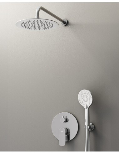 CASSIO MITIGEUR DOUCHE ENCASTRÉ CHROMÉ + TETE MURALE