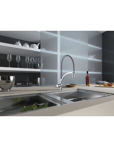 MITIGEUR CUISINE AMOVIBLE  DESIGN CHROME