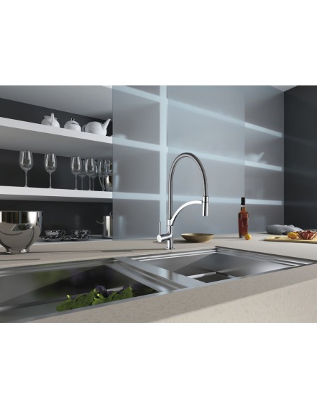 MITIGEUR CUISINE AMOVIBLE  DESIGN CHROME