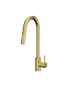 MITIGEUR CUISINE EXTRACTIBLE ROUND ACIER OR