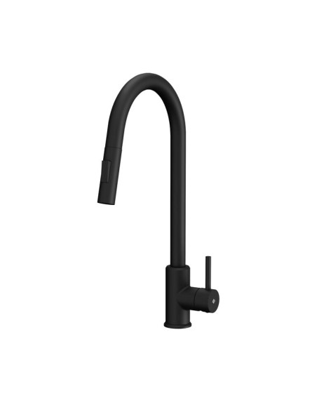 MITIGEUR CUISINE EXTRACTIBLE ROUND ACIER NOIR