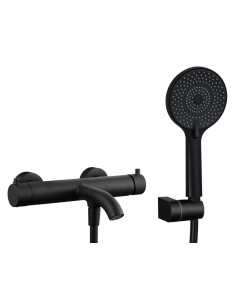 MITIGEUR BAIN AVEC KIT DOUCHE UNIVERSAL NOIR
