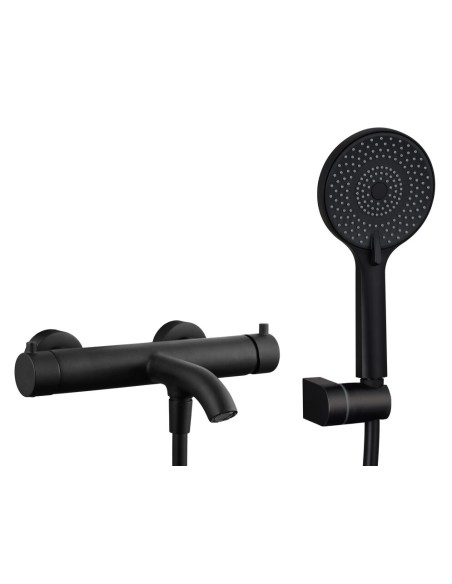 MITIGEUR BAIN AVEC KIT DOUCHE UNIVERSAL NOIR