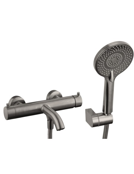 MITIGEUR BAIN AVEC KIT DOUCHE UNIVERSAL NICKEL