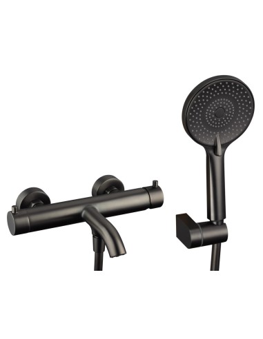 MITIGEUR BAIN AVEC KIT UNIVERSAL TITANE