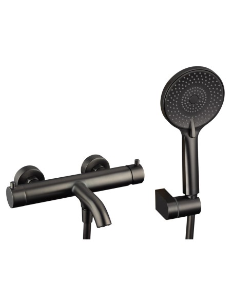 MITIGEUR BAIN AVEC KIT UNIVERSAL TITANE