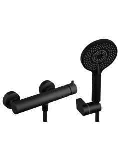 MITIGEUR DOUCHE AVEC KIT UNIVERSAL NOIR