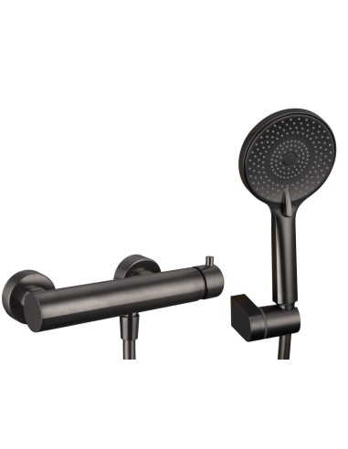 MITIGEUR DOUCHE AVEC KIT UNIVERSAL TITANE