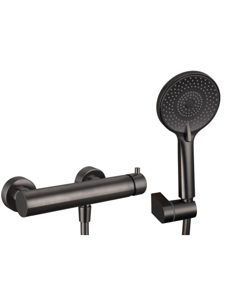 MITIGEUR DOUCHE AVEC KIT UNIVERSAL TITANE