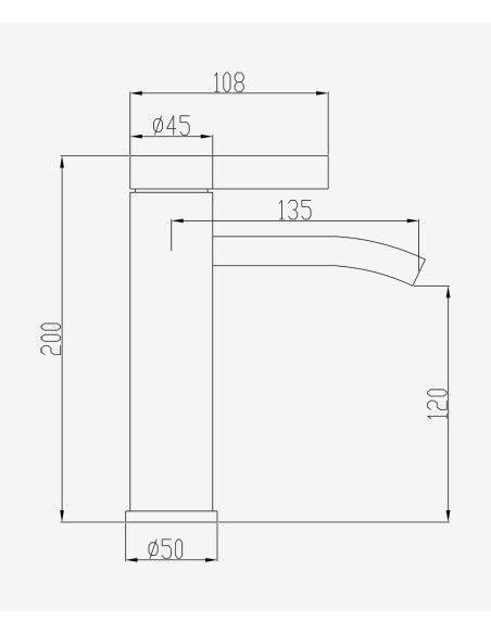 Mitigeur lavabo doré brossé KROOS Fiumina / Élégant et moderne