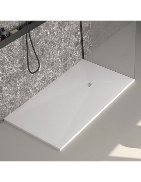 RECEVEUR DE DOUCHE  BLANC FINITION ARDOISE STONE PLUS DUPLACH