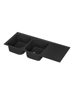 EVIER EN QUARTZ ET RESINE 2 CUVES NOIR