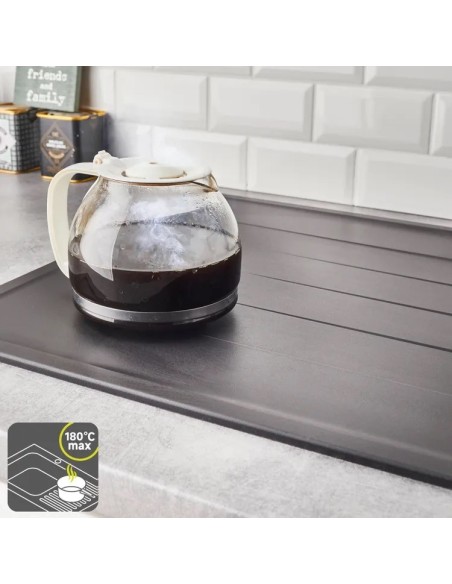 EVIER EN QUARTZ ET RESINE 2 CUVES NOIR