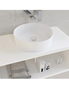 Vasque ronde en céramique blanc mat Osiris Art Bath
