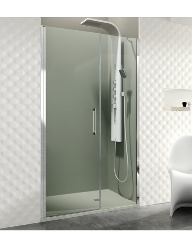 Paroi de douche fixe + porte battante 6 mm anticalcaire | Sanitshop Plus