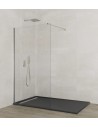 Paroi de douche fixe verre 8 mm avec bras | Sanitshop Plus