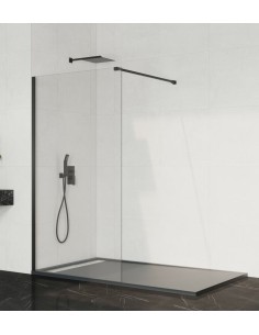 Paroi de douche fixe verre 8 mm avec bras | Sanitshop Plus