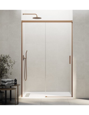 Paroi de douche coulissante cuivre 6 mm sur mesure | Basic