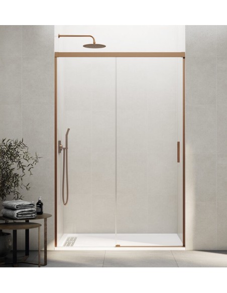 Paroi de douche coulissante cuivre 6 mm sur mesure | Basic