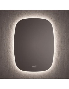Miroir ovale LED rétroéclairé anti-buée 60×80 cm Cotton | Sanitshop Plus
