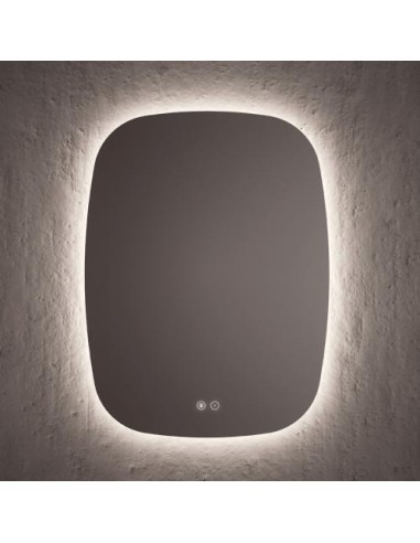 Miroir ovale LED rétroéclairé anti-buée 60×80 cm Cotton | Sanitshop Plus